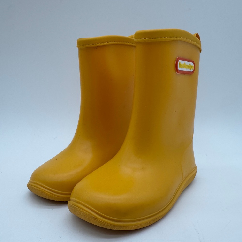 Tree Grandpa Toddler Yellow Rubber Rain Boots Waterproof Size 16cm 9.5 Toddler